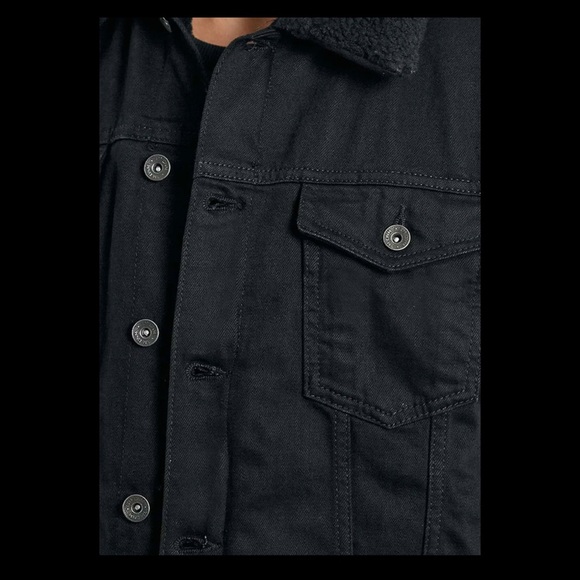 NWOT TOPMAN BORG LINED DENIM JACKET size SMALL - Picture 4 of 10